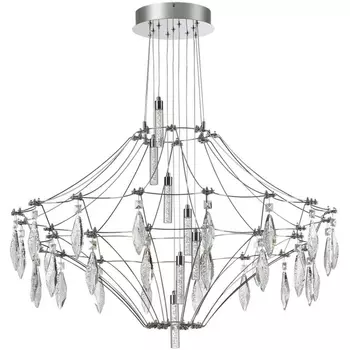 Подвесная люстра Odeon Light Flamenco 6699/51CL металл/хрусталь металл/нерж сталь LED 51W 4000K 220V с подвесками