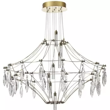 Подвесная люстра Odeon Light Flamenco 7000/51CL металл/хрусталь/нерж сталь IP20 LED 51W 4000K 220V с подвесками