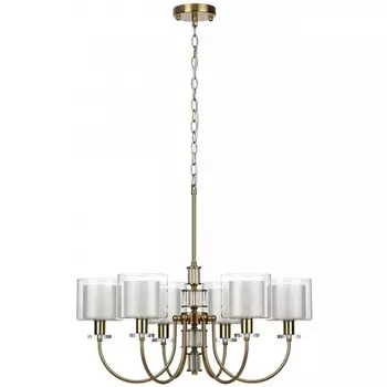 Подвесная люстра Odeon Light Saga 5088/6 античная бронза/стекло E14 6*40W