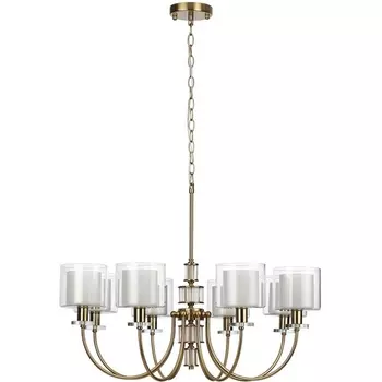 Подвесная люстра Odeon Light Saga 5088/8 античная бронза/стекло E14 8*40W