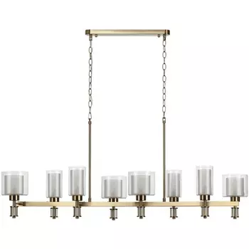 Подвесная люстра Odeon Light Saga 5088/8A античная бронза/стекло E14 8*40W