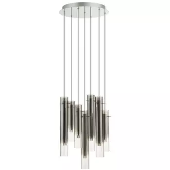 Подвесная люстра Odeon Light Shiny 5061/32LA PENDANT серебристый/дымчатый/металл/стекло LED 7*4W 3000K