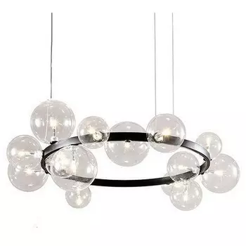 Подвесная люстра OMG1075R black/clear DeLight Collection Art Deco Bubble в форме шара
