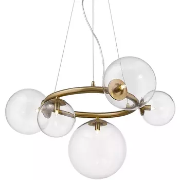 Подвесная люстра P68092-5 DeLight Collection Puppet brass в форме шара