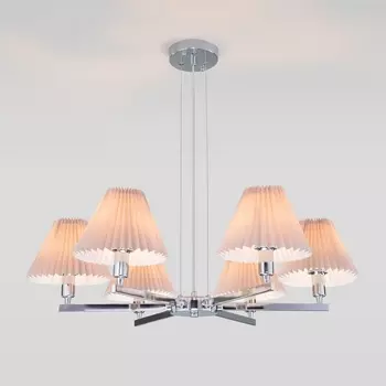 Подвесная люстра 60136/6 Eurosvet Peony хром/серый