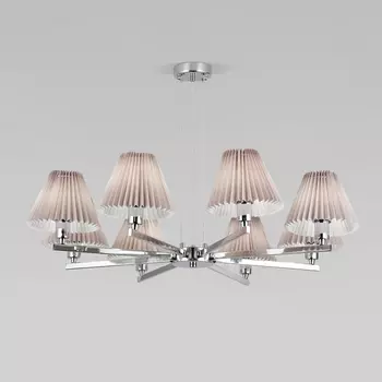 Подвесная люстра 60136/8 Eurosvet Peony хром/серый
