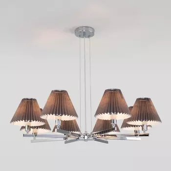 Подвесная люстра 60136/8 Eurosvet Peony хром/графит