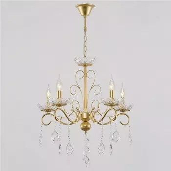 Подвесная люстра Reluce 04201-0.4-05 GOLD подсвечник с подвесками