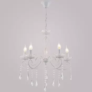 Подвесная люстра Reluce 04207-0.4-05 WH подсвечник с подвесками