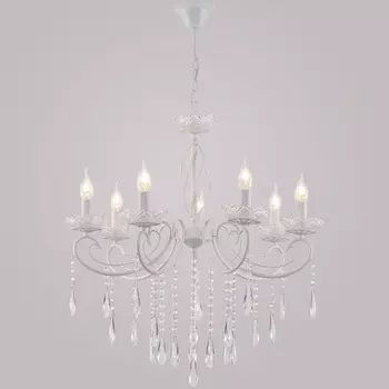 Подвесная люстра Reluce 04207-0.4-07 WH подсвечник с подвесками