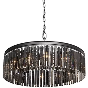 Подвесная люстра Rh Rhys Smok Glass Prism Round Chandelier 80 By ImperiumLoft 40.3278-2 156514-22