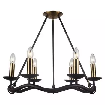 Подвесная люстра IP21 Lussole LGO Roosevelt GRLSP-0212 в виде свечи