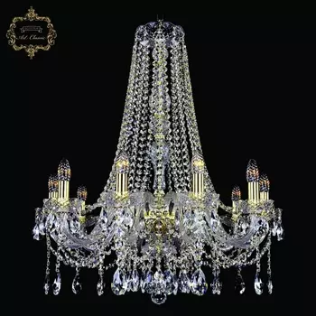 Подвесная люстра с хрустальными подвесками Art Classic 11.12 11.12.10.240.h-70.Gd.Sp подсвечник с подвесками