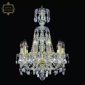 Подвесная люстра с хрустальными подвесками Art Classic 11.21 11.21.10.141.XL-62.Gd.Sp подсвечник с подвесками