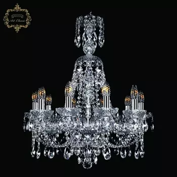 Подвесная люстра с хрустальными подвесками Art Classic 11.21 11.21.10.200.XL-68.Cr.Sp подсвечник с подвесками