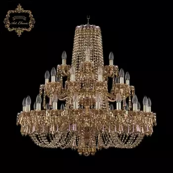 Подвесная люстра с хрустальными подвесками Art Classic 11.23 11.23.20+10+5.360.3d.Gd.Dr.M777 подсвечник с подвесками