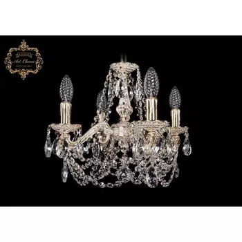 Подвесная люстра с хрустальными подвесками Art Classic 31.01 31.01.4.120.C.GW.Sp