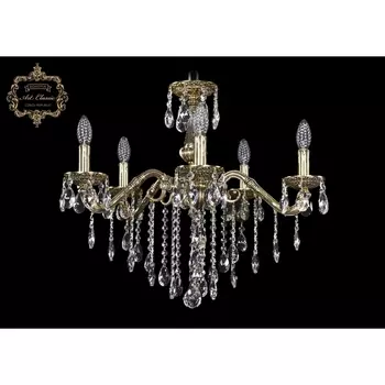 Подвесная люстра с хрустальными подвесками Art Classic 31.01 31.01.5.215.B.GB.Sp
