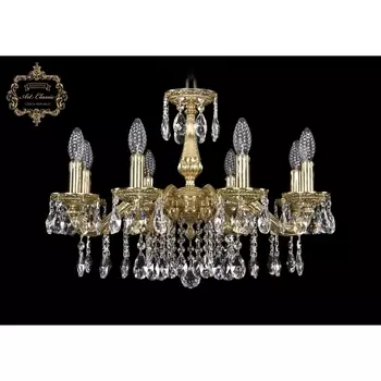 Подвесная люстра с хрустальными подвесками Art Classic 31.01 31.01.8.215.A.G.Sp