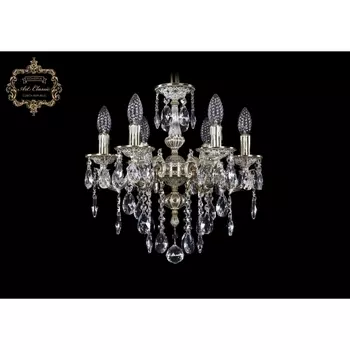 Подвесная люстра с хрустальными подвесками Art Classic 31.05 31.05.6.125.B.GW.Sp