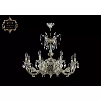 Подвесная люстра с хрустальными подвесками Art Classic 31.11 31.11.8.KR210SP.250IT.GW.Sp