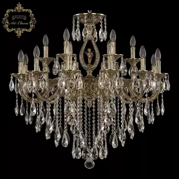 Подвесная люстра с хрустальными подвесками Art Classic 31.14 31.1401.12+6.300.B.GB.FA10M