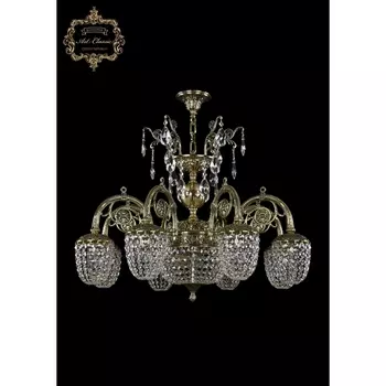 Подвесная люстра с хрустальными подвесками Art Classic 31.23 31.23.8.KR210SP.250IT.GB.Sp