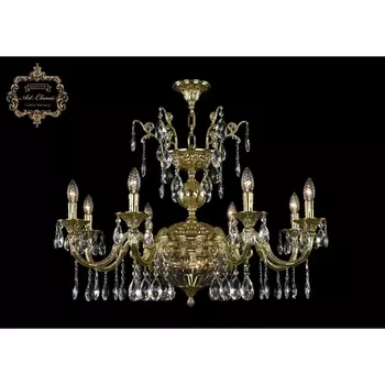 Подвесная люстра с хрустальными подвесками Art Classic 31.29 31.29.8.CK250SP.250GL.G.Sp.Clear.1E