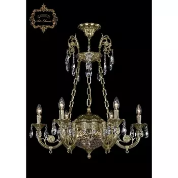 Подвесная люстра с хрустальными подвесками Art Classic 31.44 31.44.6.KR175SP.250IT.G.Sp.Clear.1A