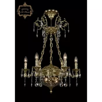 Подвесная люстра с хрустальными подвесками Art Classic 31.51 31.51.6.CK125SP.250SP.G.Sp.Clear.1B