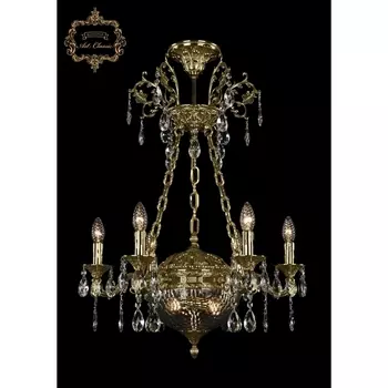 Подвесная люстра с хрустальными подвесками Art Classic 31.51 31.51.6.CK125SP.250SP.G.Sp.Clear.1C