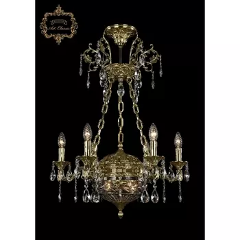 Подвесная люстра с хрустальными подвесками Art Classic 31.51 31.51.6.CK125SP.250SP.G.Sp.Clear.1D
