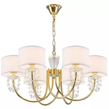 Подвесная люстра с хрустальными подвесками Newport 4360 4366/C new gold