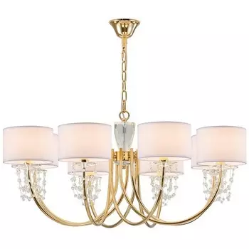 Подвесная люстра с хрустальными подвесками Newport 4360 4368/C new gold