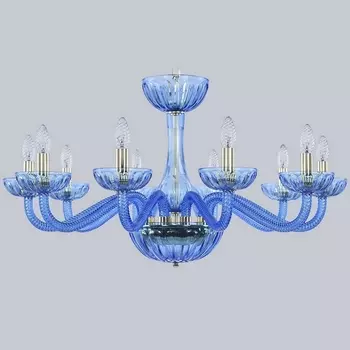 Подвесная люстра с хрусталем 1311/10/300 G Aq/Aquamarine/M-1H (Bohemia)