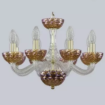 Подвесная люстра с хрусталем 1311/8/165 G Cl/Shampan/M-1F (Bohemia)
