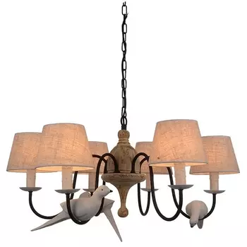 Подвесная люстра с птичками Favourite Birds 1594-6P