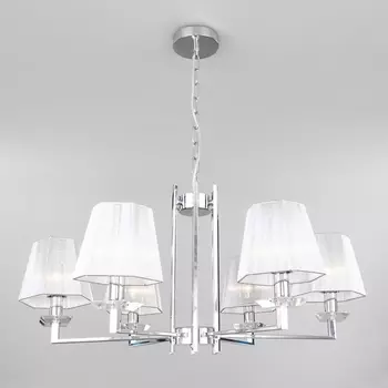 Подвесная люстра с управлением смартфоном 60125/6 Eurosvet Alegria хром