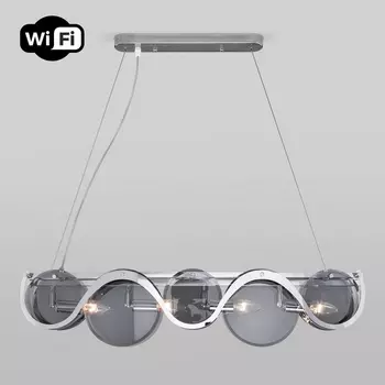 Подвесная люстра WiFi с управлением смартфоном 353/4 Bogate's Galicia хром (Умный дом, Алиса, WiFi, голосовое управление)