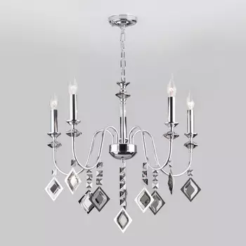 Подвесная люстра с управлением смартфоном 10120/5 Eurosvet Telao хром