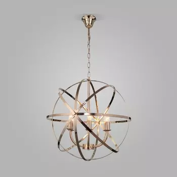 Подвесная люстра 60139/6 Eurosvet Santi золото (Умный дом, Алиса, WiFi, голосовое управление) в форме шара