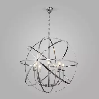 Подвесная люстра 60139/8 Eurosvet Santi хром в форме шара