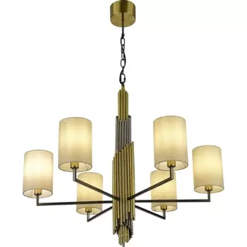 Подвесная люстра ST Luce Gloria SL1638.303.06 Латунь/Серый E14 6*42W