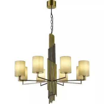 Подвесная люстра ST Luce Gloria SL1638.303.08 Латунь/Серый E14 8*42W