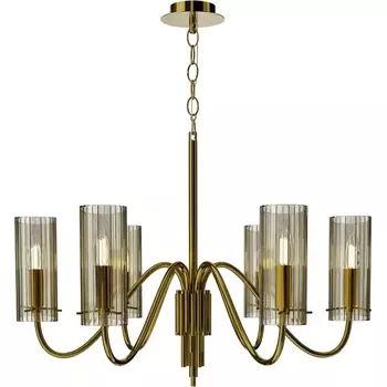 Подвесная люстра ST Luce SL2005 SL2005.303.06 латунь/коньячный E14 6*40W