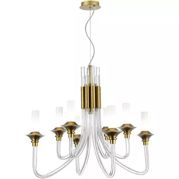 Подвесная люстра ST Luce Vetrano SL1241.203.08 Золотистый/Белый E14 8*40W