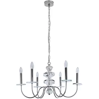 Подвесная люстра свеча Newport 3870 3876/С nickel