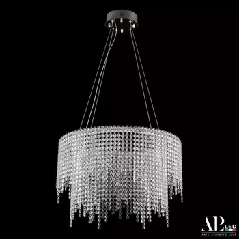 Подвесная люстра хрусталь светодиодная APL LED Sicilia SH02.55.D.Ni.4000