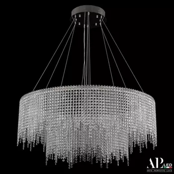 Подвесная люстра хрусталь светодиодная APL LED Sicilia SH02.93.2D.B.Ni.4000