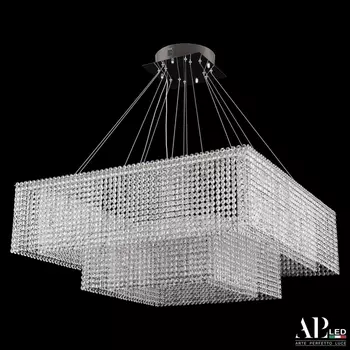 Подвесная люстра хрусталь светодиодная APL LED Sicilia SH04.86.2D.A.Ni.4000